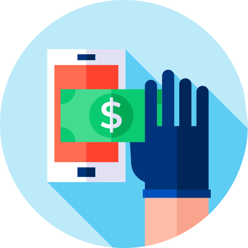 Robbery hacking robbery cyber crime icon