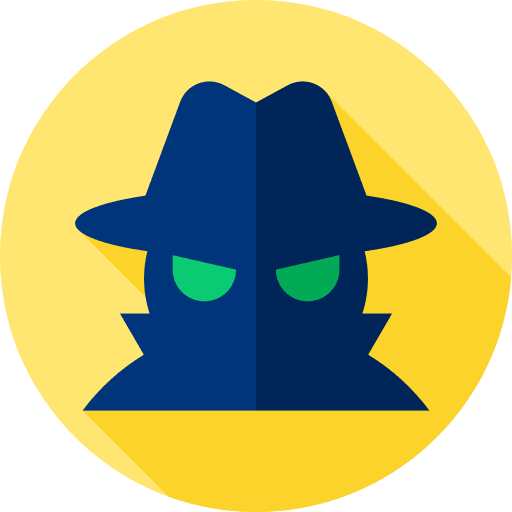 Spyware hacker crime avatar icon