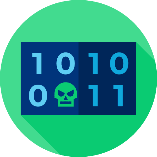 Binary code malware code hacker icon