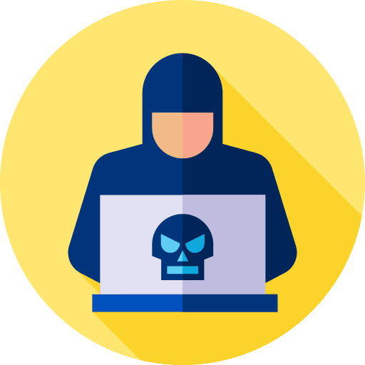 Hacker laptop computer electronics icon