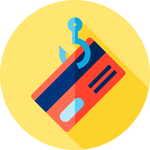 Phishing fishing hook fraud steal icon