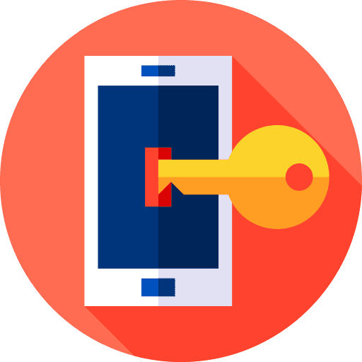 Access safe mobile phone lock icon