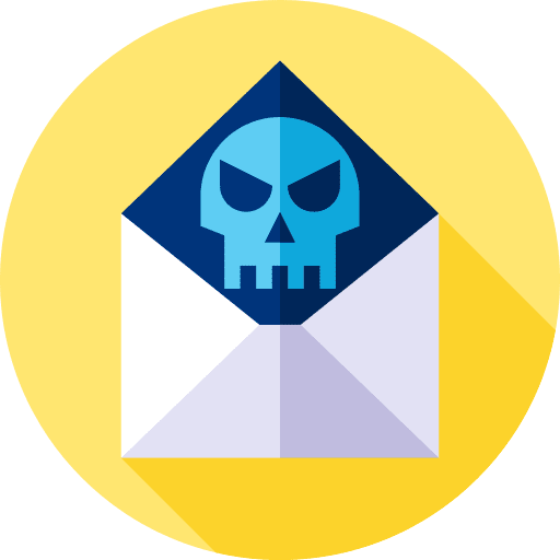 Email virus email infection icon