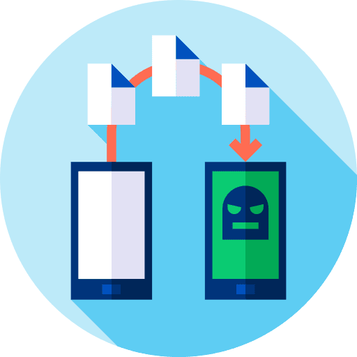 Online robbery security online robbery smartphone icon