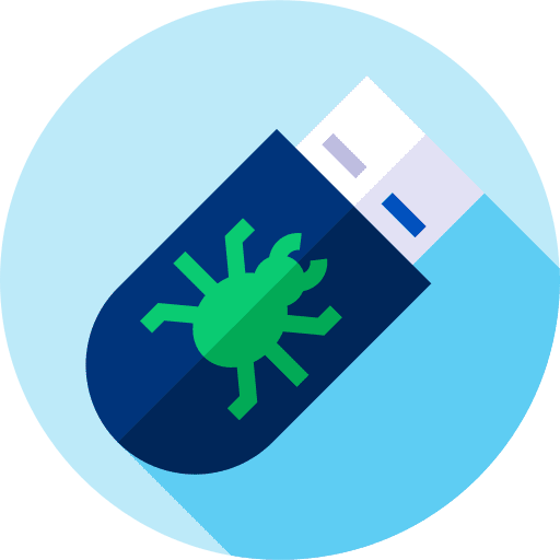 Pendrive computer infected computing icon