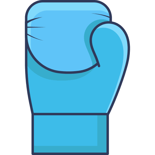 Boxing glove sports and competition fighting boxing glove icon