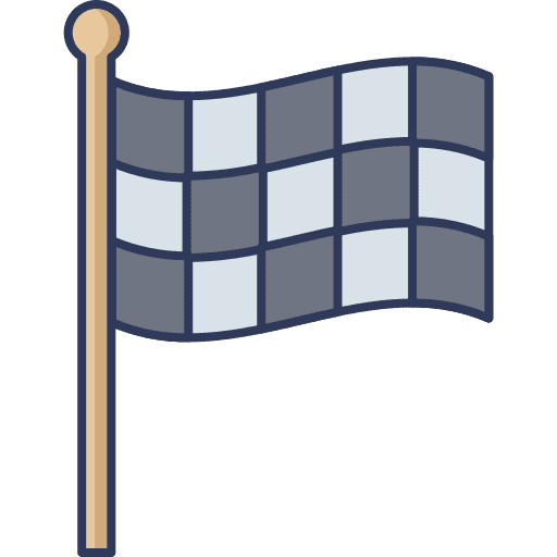 Flag racing flag finish sports and competition icon