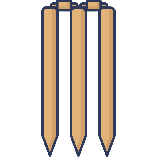 Wicket sports and competition stick wicket icon