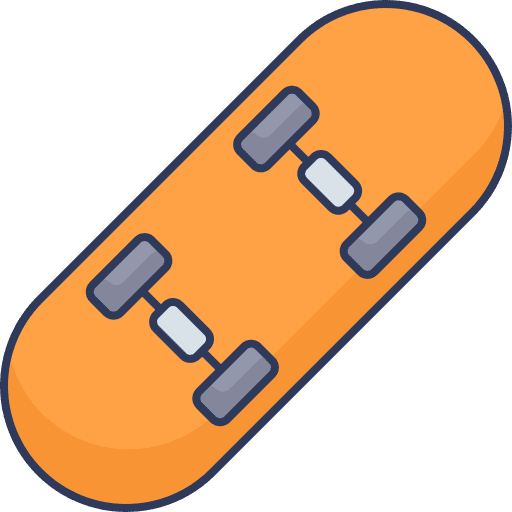 Skateboard sports and competition skateboard skate icon