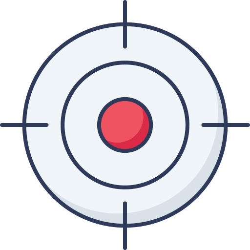 Aim sports and competition target focus icon