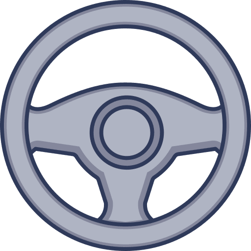 Steering wheel transportation wheel steering icon