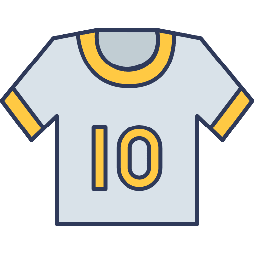 Football jersey football jersey number 10 shirt icon