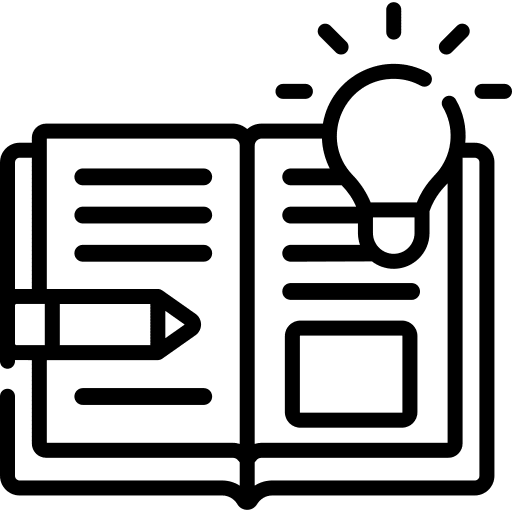 Open book interesting light bulb know icon