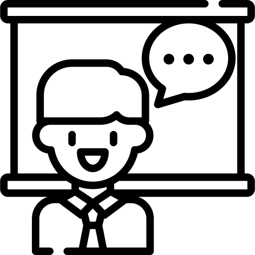 Presentation presentation worker talking icon