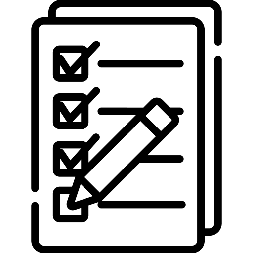 Checklist list document submission icon