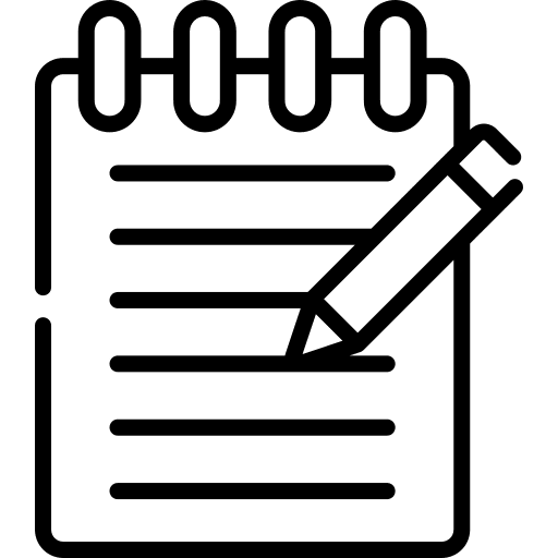 Notebook planning notes workbook icon