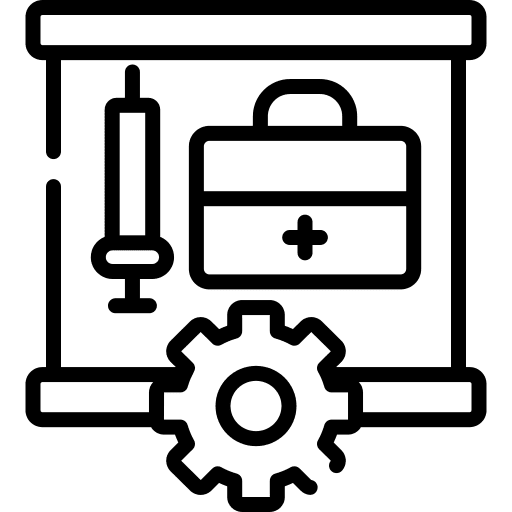 Health clinic hospital healthcare and medical health clinic icon