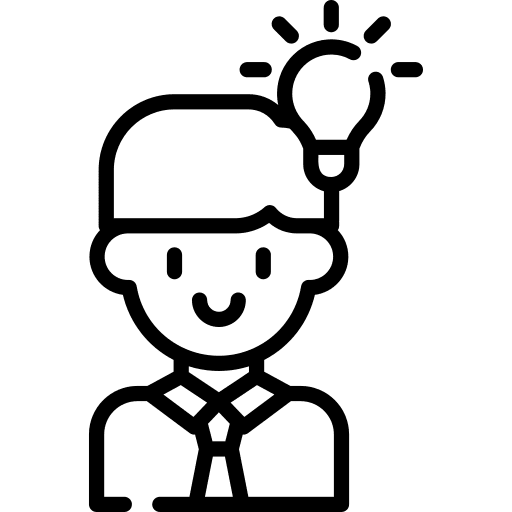 Idea intelligence man plan icon