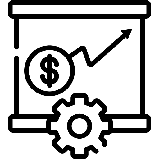 Presentation chart income growth icon