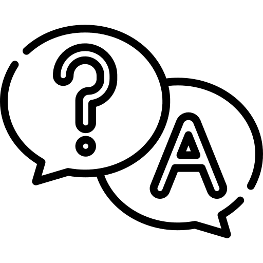 Speech bubbles faq conversation support icon