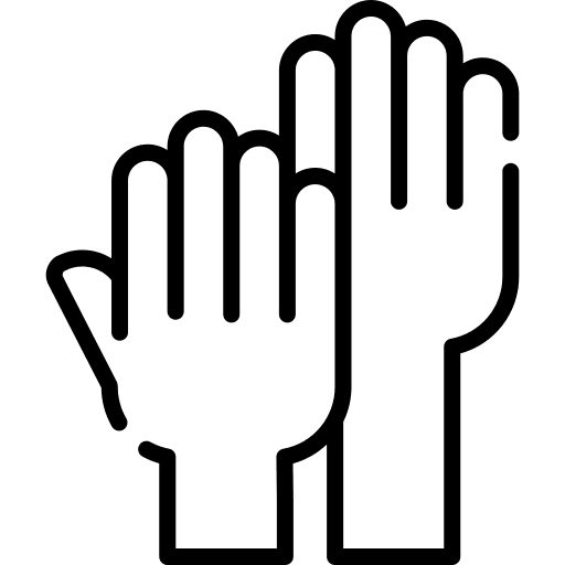 Volunteer hands up hands and gestures raise hand icon