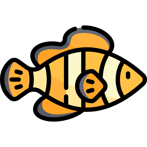 Clownfish aquarium aquatic wild life icon