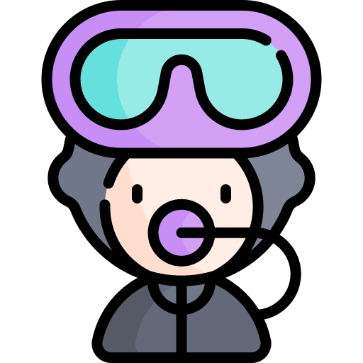 Scuba diver underwater mask sports and competition icon