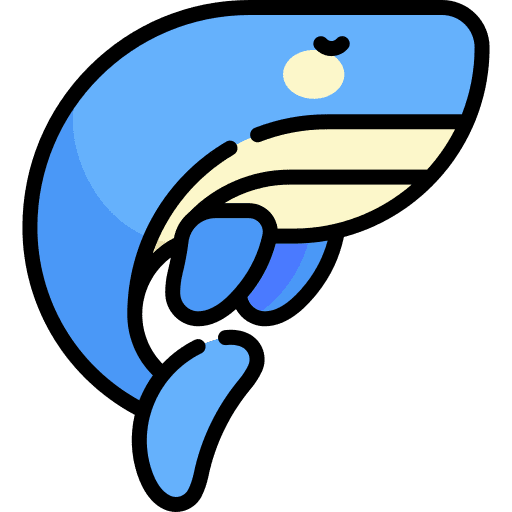Whale whale marine mammal icon
