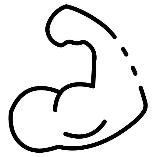 Arm flex muscle tough icon