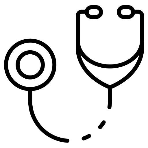 Stethoscope physician healthcare and medical stethoscope icon