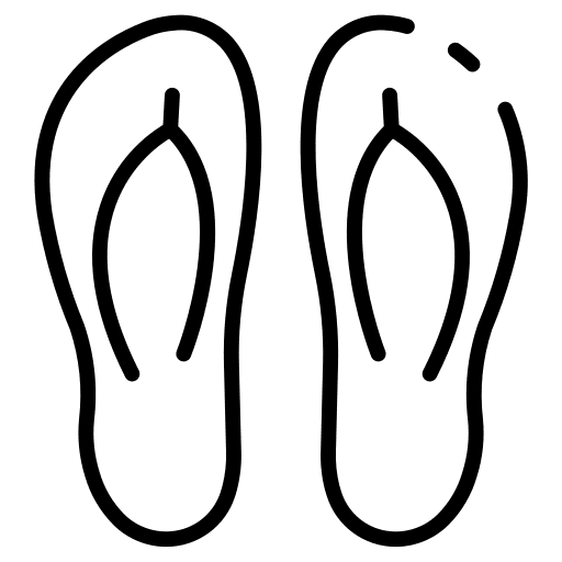 Flip flop wellness footwear slipper icon