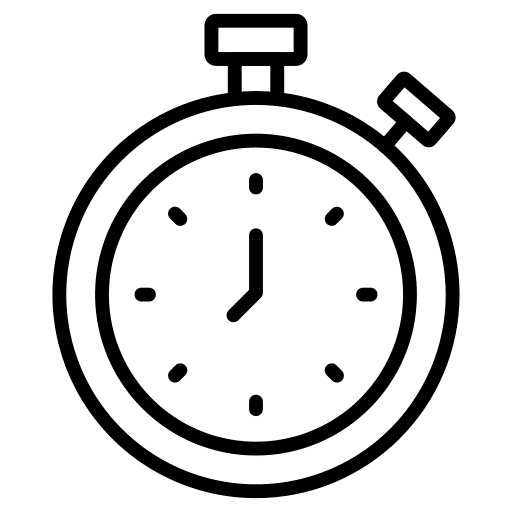 Stopwatch timer wait time and date icon