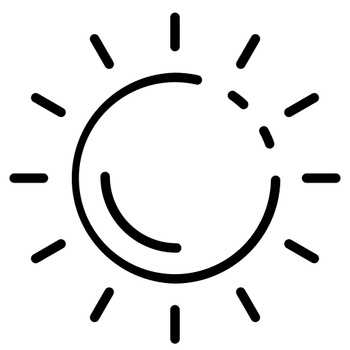Sun sun warm nature icon