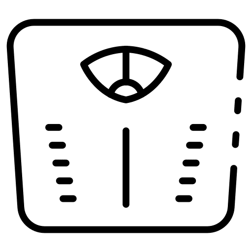 Weight scale control healthcare and medical wellness icon