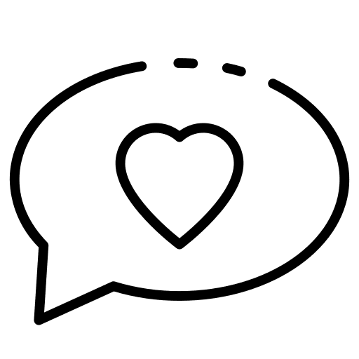Love message conversation speech bubble chat icon