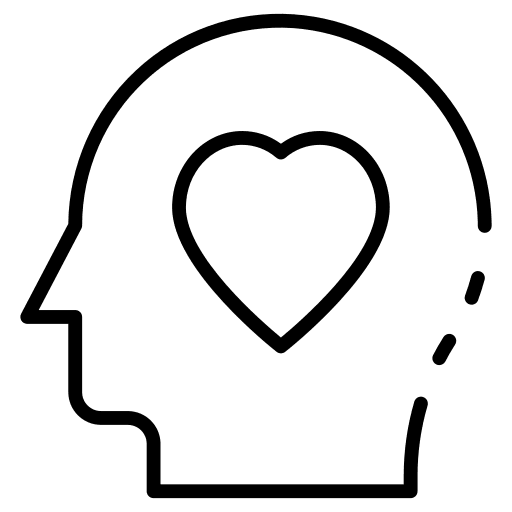 Mind mind love and romance head icon