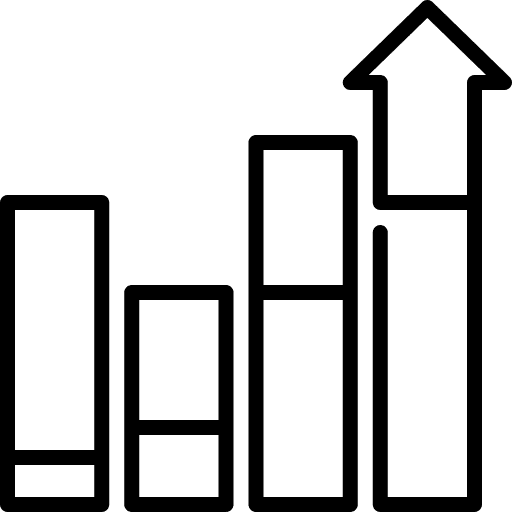 Statistics bars chart business impact stats icon