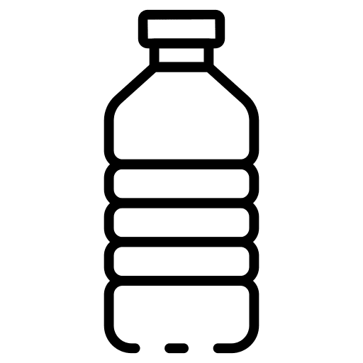 Water bottle food and restaurant plastic water bottle icon