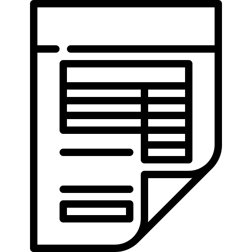 Invoice receipt business payment icon