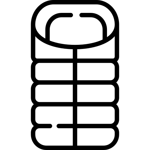 Sleeping bag vacations case camping icon