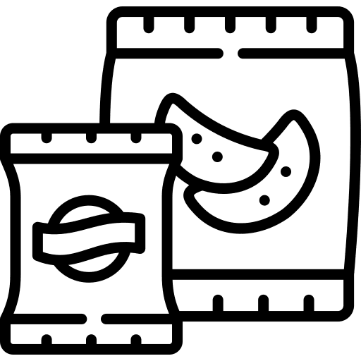 Snacks unhealthy food snacks chips icon