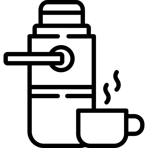 Thermos mug coffee thermo icon