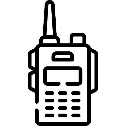 Walkie talkie communications detective technology icon