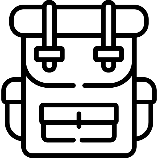 Backpack travel luggage backpack icon