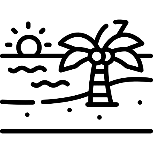 Beach beach tree palm tree icon