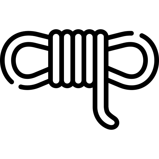 Rope camping hiking noose icon