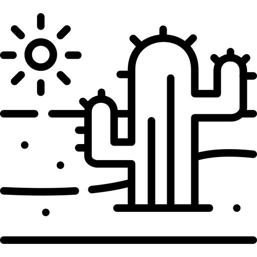 Desert nature weather landscape icon