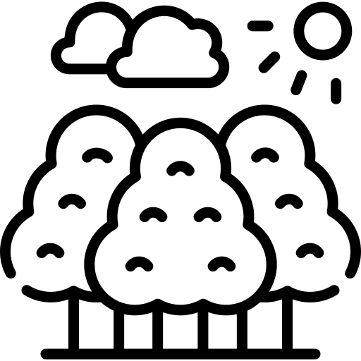 Forest animals woods nature icon