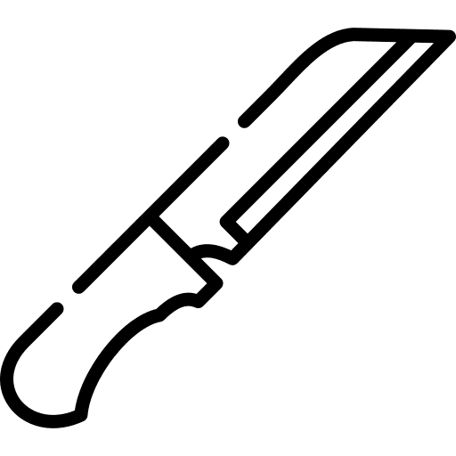 Knife food and restaurant cut cutting icon