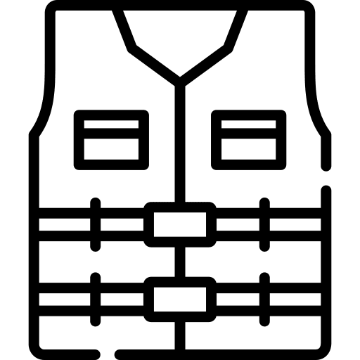 Vest vest clothes fishing icon